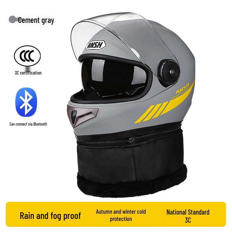 Bluetooth Smart Electric Scooter Helmet - Gray Full Face Warm Helmet for Men & Women, All-Season Universal.
Bluetooth Smart Electric Scooter Helmet - Gray Full Face Warm Helmet for Men & Women, All-Season Universal.