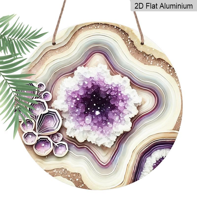 2D Flat Aluminum Wall Decoration Available in Various Sizes Featuring High-grade Mineral Facets and White/purple Crystal Patterns Suitable for 20*20cm
2D Flat Aluminum Wall Decoration Available in Various Sizes Featuring High-grade Mineral Facets and White/purple Crystal Patterns Suitable for 20*20cm
