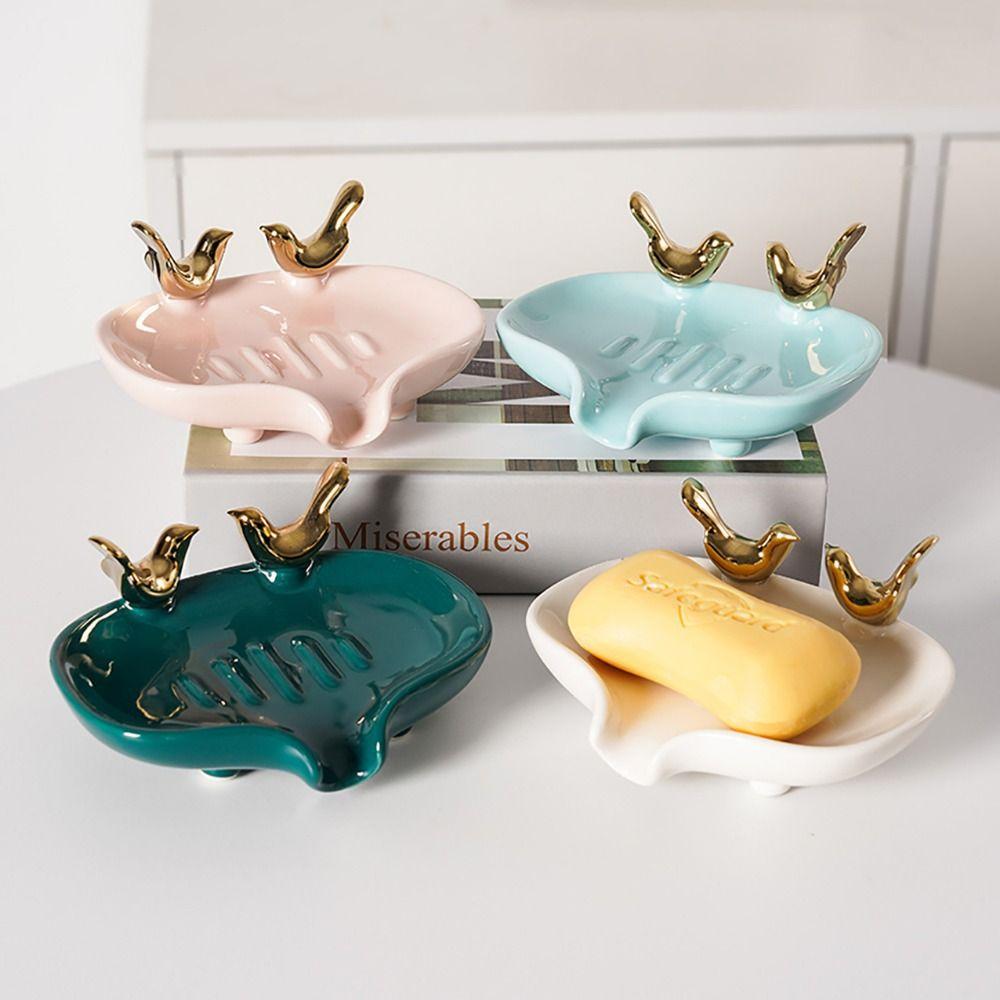 Ceramics Birdie Art Soap Holder Self Draining Soap Drying Rack Bathroom темно-зелений колір
Ceramics Birdie Art Soap Holder Self Draining Soap Drying Rack Bathroom темно-зелений колір