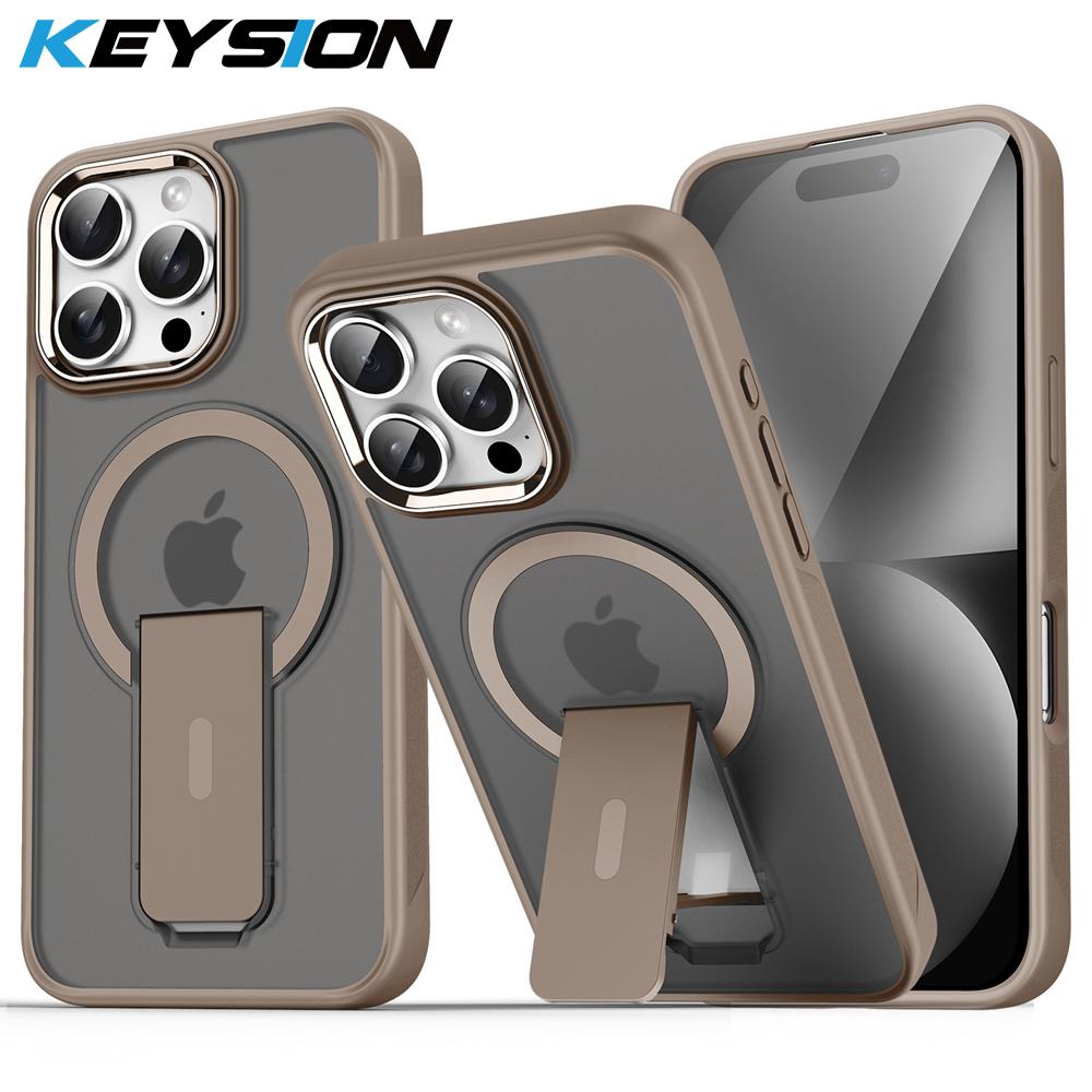 KEYSION Shockproof Translucent Case for MagSafe for iPhone 16 Pro Max 15 16 Plus kickstand Wireless Charging Matte Clear Cover for iPhone 16
KEYSION Shockproof Translucent Case for MagSafe for iPhone 16 Pro Max 15 16 Plus kickstand Wireless Charging Matte Clear Cover for iPhone 16