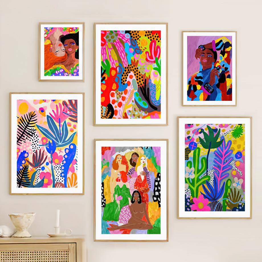 Painting Posters and Prints Wall Pictures for Living Room Decor Colorful Fashion Ladies Vintage Floral Plants Wall Art Canvas
Painting Posters and Prints Wall Pictures for Living Room Decor Colorful Fashion Ladies Vintage Floral Plants Wall Art Canvas