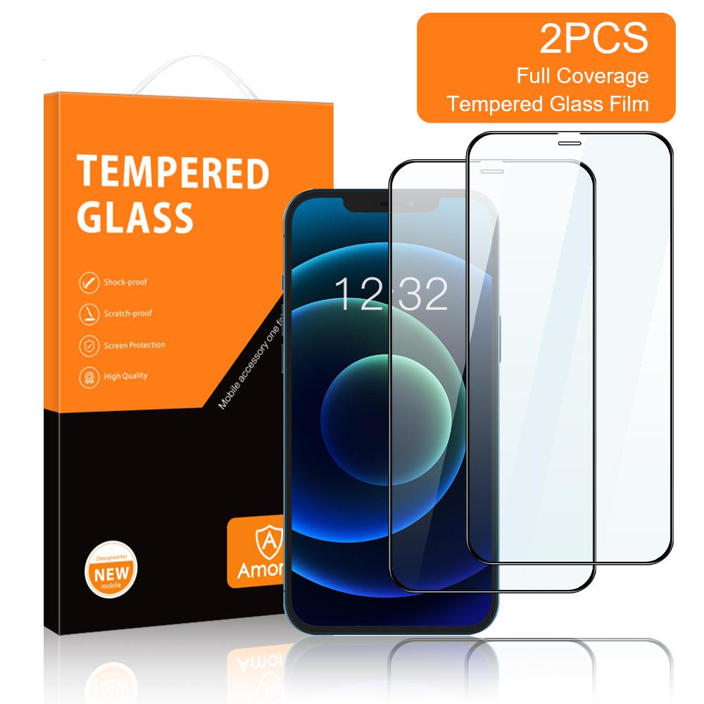 AMORUS 2Pcs Full Screen Coverage Full Glue HD Clear Solid Defense Silk Printing Tempered Glass Film for iPhone 12 Pro Max 6.7 inch Black
AMORUS 2Pcs Full Screen Coverage Full Glue HD Clear Solid Defense Silk Printing Tempered Glass Film for iPhone 12 Pro Max 6.7 inch Black
