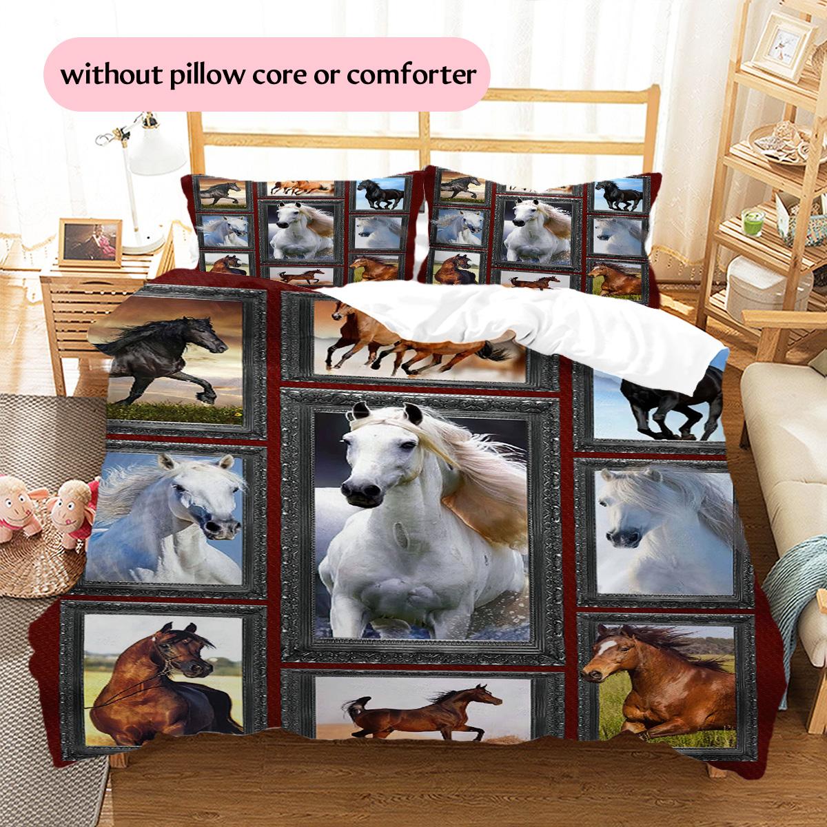 1PC Horse Bedding Quilt Set Quilt Cover Pillowcase Home Decoration Birthday Gift (1 * duvet cover + 15 * pillowcase, without core) 135x200cm
1PC Horse Bedding Quilt Set Quilt Cover Pillowcase Home Decoration Birthday Gift (1 * duvet cover + 15 * pillowcase, without core) 135x200cm