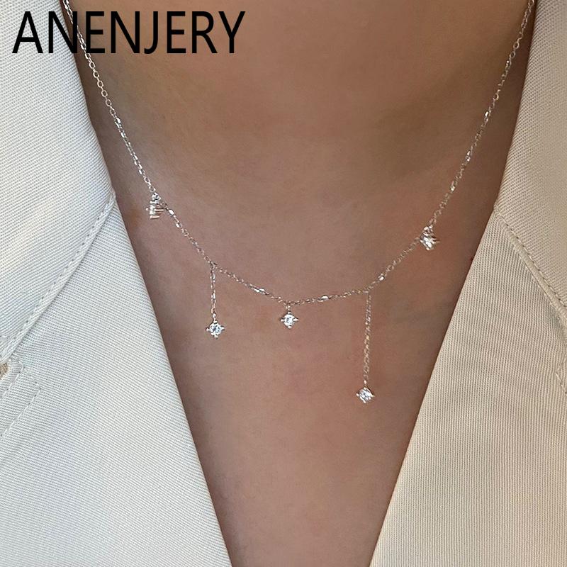 ANENJERY Gold Silver Color Geometry Zircon Tassels Necklace For Women Simple Choker Cool Wind Jewelry Gifts Party Wholesale серебряный
ANENJERY Gold Silver Color Geometry Zircon Tassels Necklace For Women Simple Choker Cool Wind Jewelry Gifts Party Wholesale серебряный