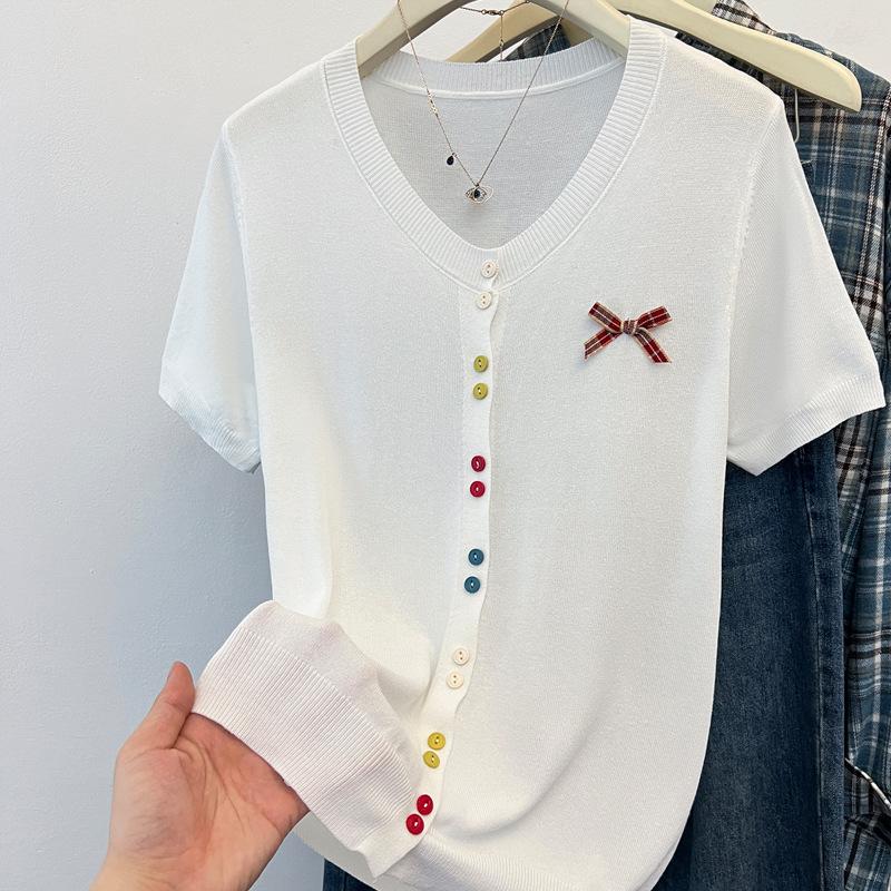 Summer Color Breasted Knitted Cardigan Bow Women one size fits all белый
Summer Color Breasted Knitted Cardigan Bow Women one size fits all белый