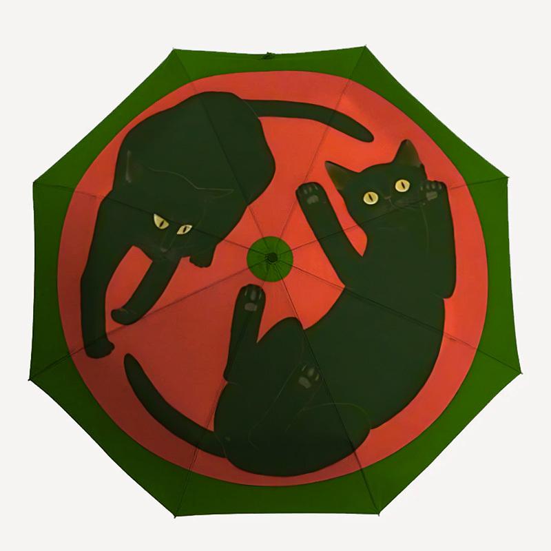 1pc Black Cats Yin Yang Automatic Open/Close Umbrella with Windproof, Functional Design, 8-Rib Sturdy Canopy, Durable Ribs,042
1pc Black Cats Yin Yang Automatic Open/Close Umbrella with Windproof, Functional Design, 8-Rib Sturdy Canopy, Durable Ribs,042