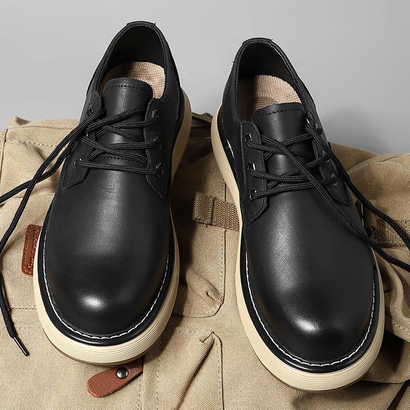 Весна первый слой коровьей кожи повседневная кожаная обувь мужская кожаная сплошная подошва инструментальная толстая подошва обувь с большой головой ретро американская инструментальная 44
Весна первый слой коровьей кожи повседневная кожаная обувь мужская кожаная сплошная подошва инструментальная толстая подошва обувь с большой головой ретро американская инструментальная 44