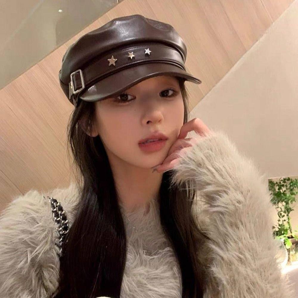 Корейский стиль берет из искусственной кожи Star Painter Hat Casual восьмиугольная шляпа для улицы чёрный
Корейский стиль берет из искусственной кожи Star Painter Hat Casual восьмиугольная шляпа для улицы чёрный