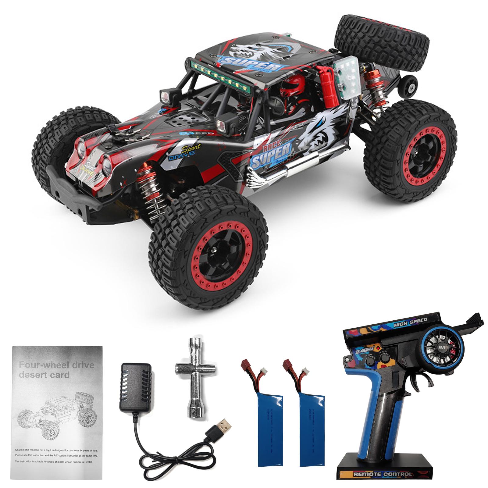 Remote Control Car, 2.4 GHz 60 KPH High Speed 4WD Electric Vehicle with Brushless Motor and LED Ligh Black and Red 1 Battery
Remote Control Car, 2.4 GHz 60 KPH High Speed 4WD Electric Vehicle with Brushless Motor and LED Ligh Black and Red 1 Battery
