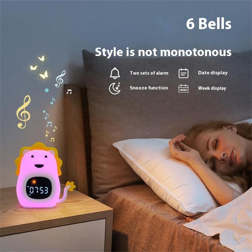 JL-822 Cartoon Lion Shape White Noise Alarm Clock Sleep Bedside Lamp Tap Control Night Light A
JL-822 Cartoon Lion Shape White Noise Alarm Clock Sleep Bedside Lamp Tap Control Night Light A