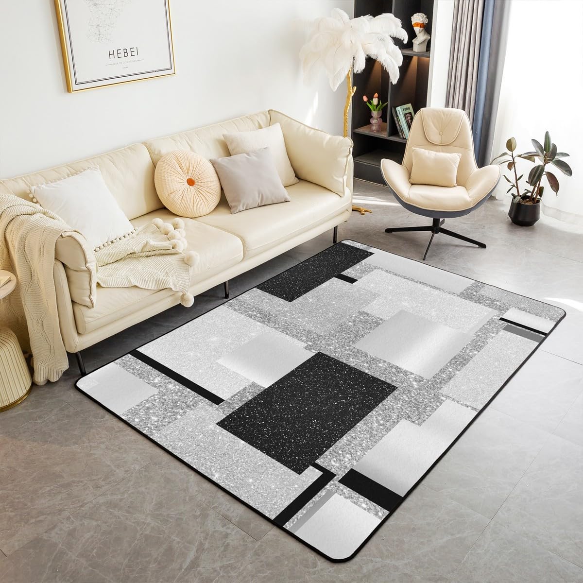 Erosebridal Dark Green Abstract Area Rug 3x5 Black Grey Modern Geometric Living Room Rug Non Slip Abstract Art Checkered Striped Carpet for 160cm x 200cm
Erosebridal Dark Green Abstract Area Rug 3x5 Black Grey Modern Geometric Living Room Rug Non Slip Abstract Art Checkered Striped Carpet for 160cm x 200cm