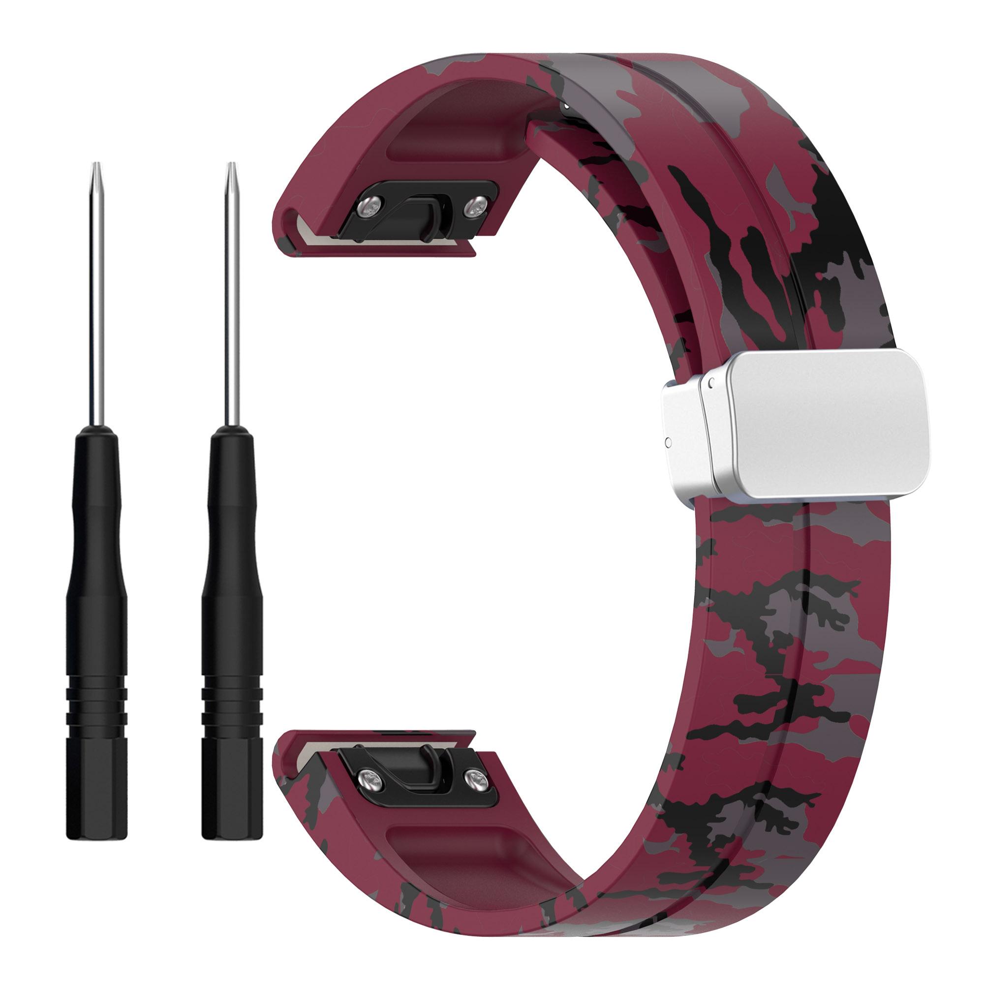 For Garmin Tactix 7 Pro/Fenix 7X/6X/6X Pro/5X Plus Silicone Watch Band 26mm Silver Buckle Wrist Strap Camo Red
For Garmin Tactix 7 Pro/Fenix 7X/6X/6X Pro/5X Plus Silicone Watch Band 26mm Silver Buckle Wrist Strap Camo Red