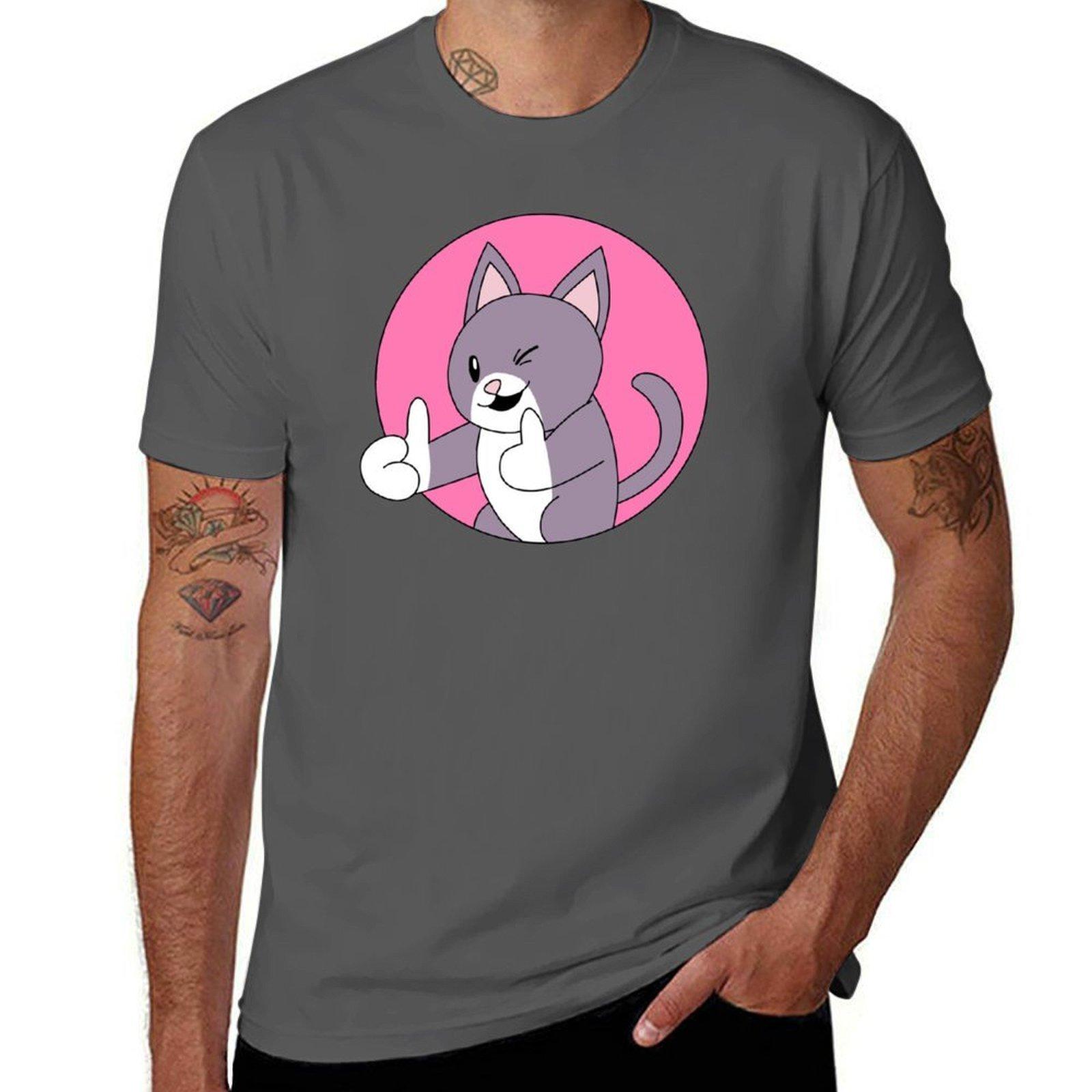 Cat Two Thumbs up Pink TShirt t shirt for man 100 percent cotton t shirts for man slim fit TShirt 4XL
Cat Two Thumbs up Pink TShirt t shirt for man 100 percent cotton t shirts for man slim fit TShirt 4XL