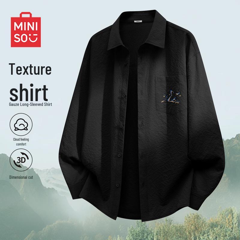 MINISO Men s Japanese Style Loose Fit Long Sleeve Casual Shirt M
MINISO Men s Japanese Style Loose Fit Long Sleeve Casual Shirt M