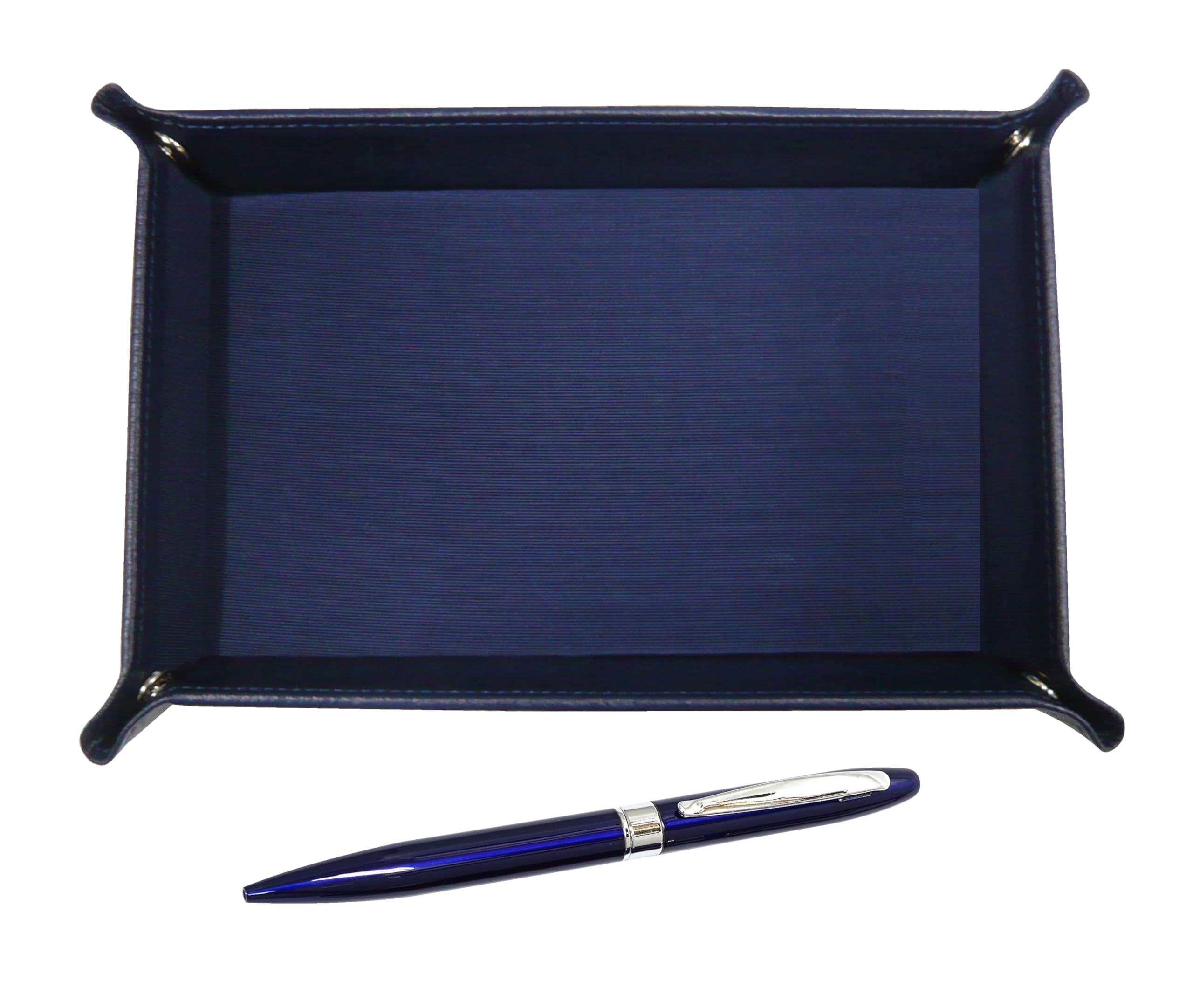 Japanese grained cowhide pen tray blue lasting piece metal rotary ballpoint pen set blue TRAL-TK23-L
Japanese grained cowhide pen tray blue lasting piece metal rotary ballpoint pen set blue TRAL-TK23-L