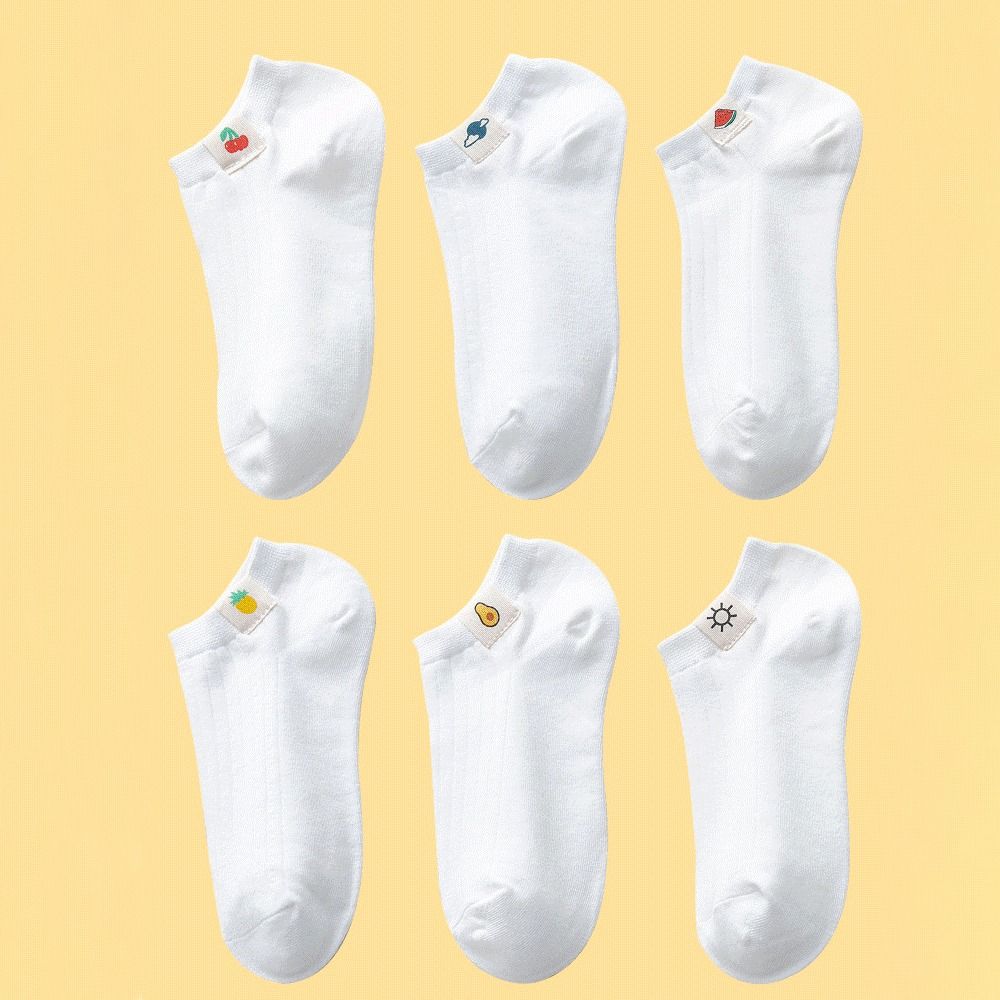 Fruit Pattern Decor Women Short Socks Shallow Mouth Boat Socks Sweat Absorption Tube Socks Summer planet
Fruit Pattern Decor Women Short Socks Shallow Mouth Boat Socks Sweat Absorption Tube Socks Summer planet