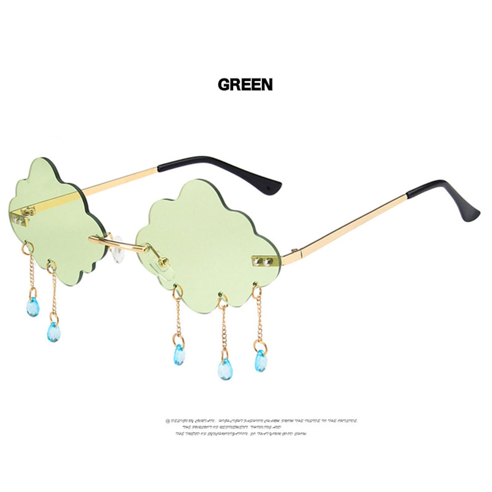 Винтажные солнцезащитные очки с кисточками без оправы и облаком, уличные солнцезащитные очки в стиле панк, солнцезащитные очки зелёный
Винтажные солнцезащитные очки с кисточками без оправы и облаком, уличные солнцезащитные очки в стиле панк, солнцезащитные очки зелёный