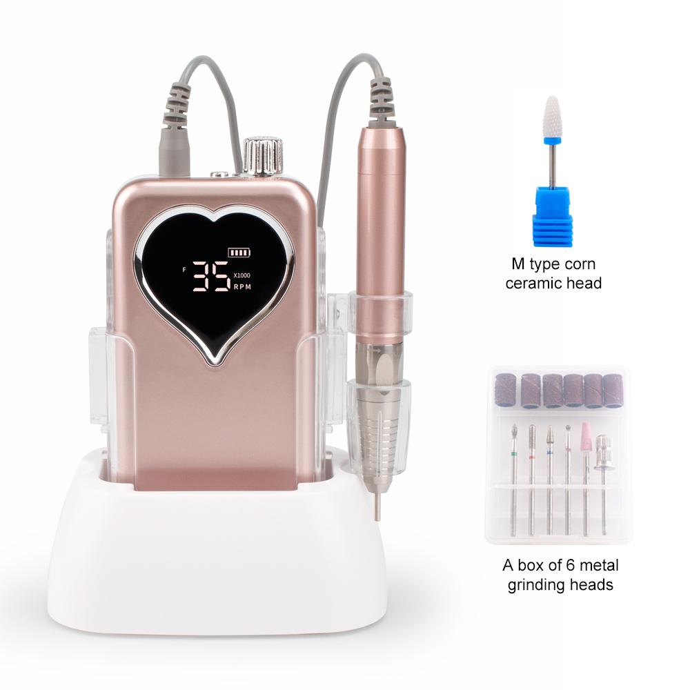 BEPAN Brushless Light Rose Gold Rectangle 35000RPM Portable Nail Drill Machine Handpiece Set for File Desktop Base US
BEPAN Brushless Light Rose Gold Rectangle 35000RPM Portable Nail Drill Machine Handpiece Set for File Desktop Base US