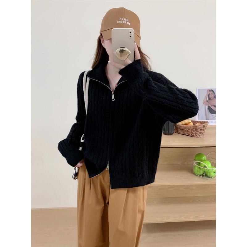 Вязаный кардиган женский в стиле ретро с косами, осенне-зимний, на молнии, со стойкой, высококачественный, мягкий, восковой, свободный, универсальный One size чёрный
Вязаный кардиган женский в стиле ретро с косами, осенне-зимний, на молнии, со стойкой, высококачественный, мягкий, восковой, свободный, универсальный One size чёрный