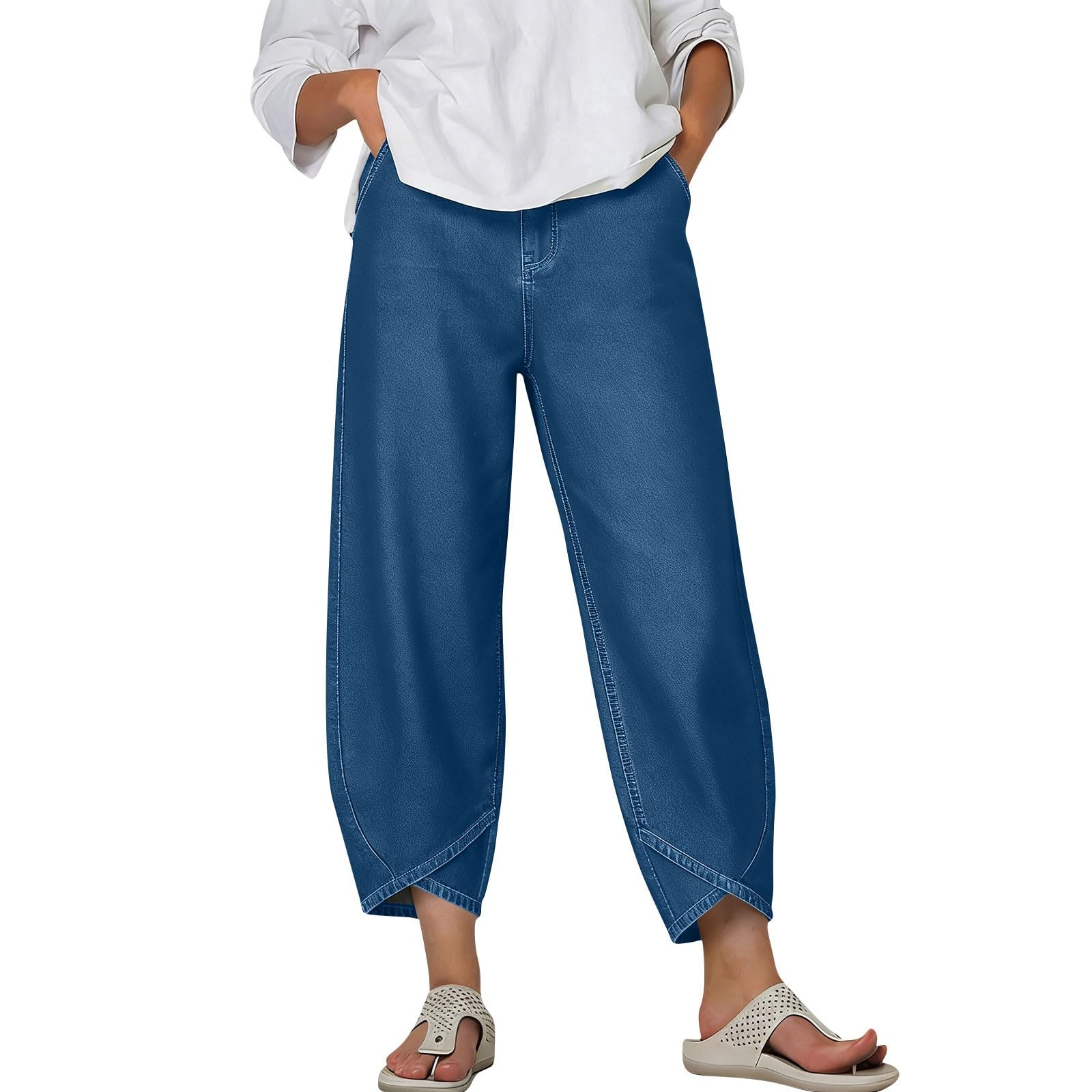Women s Fashion Color Denim-Patterned Petal- Pocket Casual Pants S синій
Women s Fashion Color Denim-Patterned Petal- Pocket Casual Pants S синій