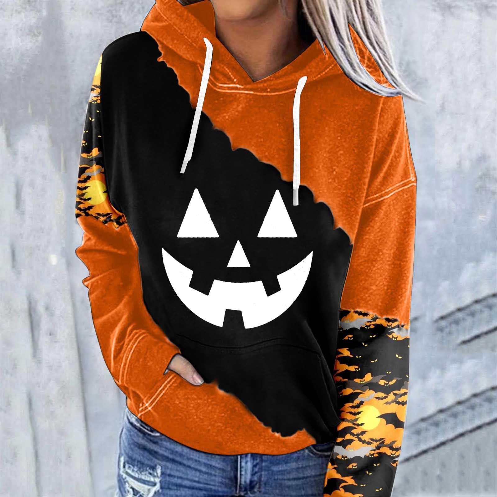 Жіночий повсякденний модний пуловер з капюшоном і принтом на Хелловін з довгим рукавом L чорний
Жіночий повсякденний модний пуловер з капюшоном і принтом на Хелловін з довгим рукавом L чорний