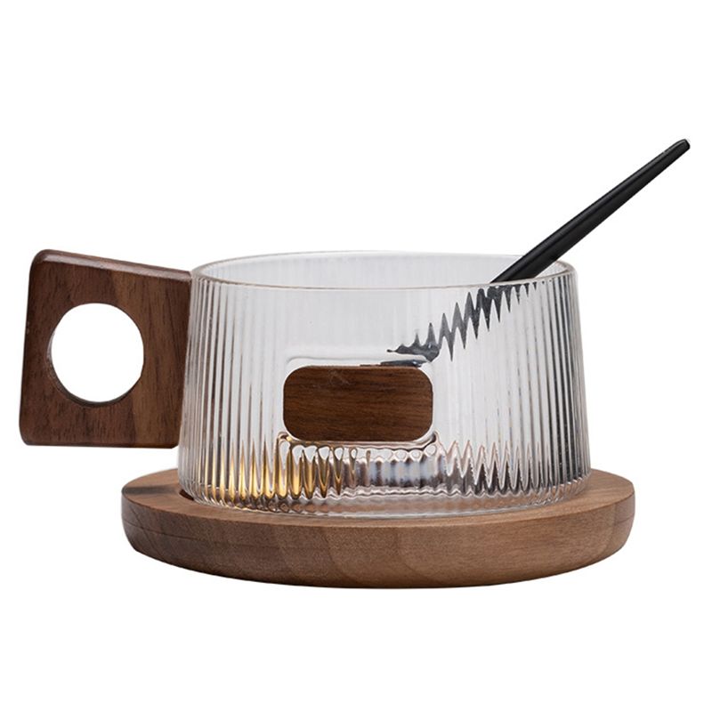 ABMH-Coffee Cup Set Glass Tea Cup With Spoon Wood Coaster Milk Tea Cup Simple Household
ABMH-Coffee Cup Set Glass Tea Cup With Spoon Wood Coaster Milk Tea Cup Simple Household
