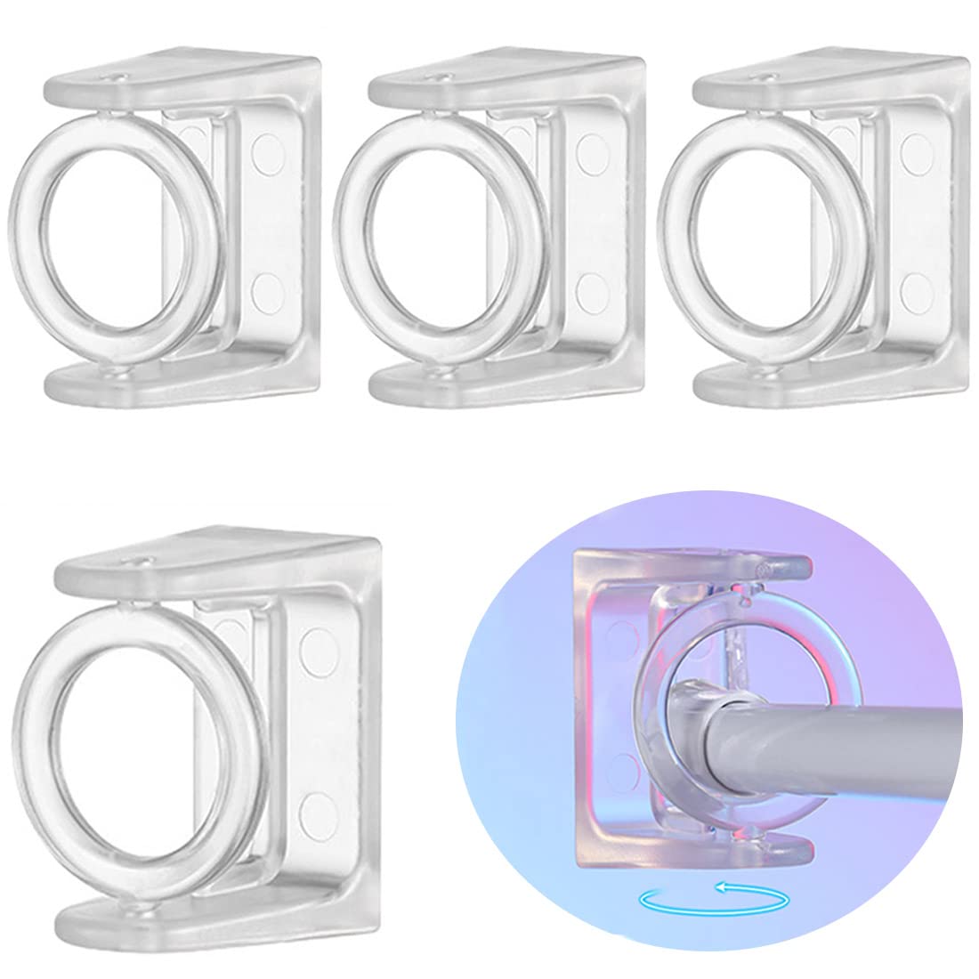 Forahome Tension Rod Support Ring Pack of Strong No drilling Rings can be rotated 360 Easy to Prevents tension rods from falling Shower Curtain
Forahome Tension Rod Support Ring Pack of Strong No drilling Rings can be rotated 360 Easy to Prevents tension rods from falling Shower Curtain