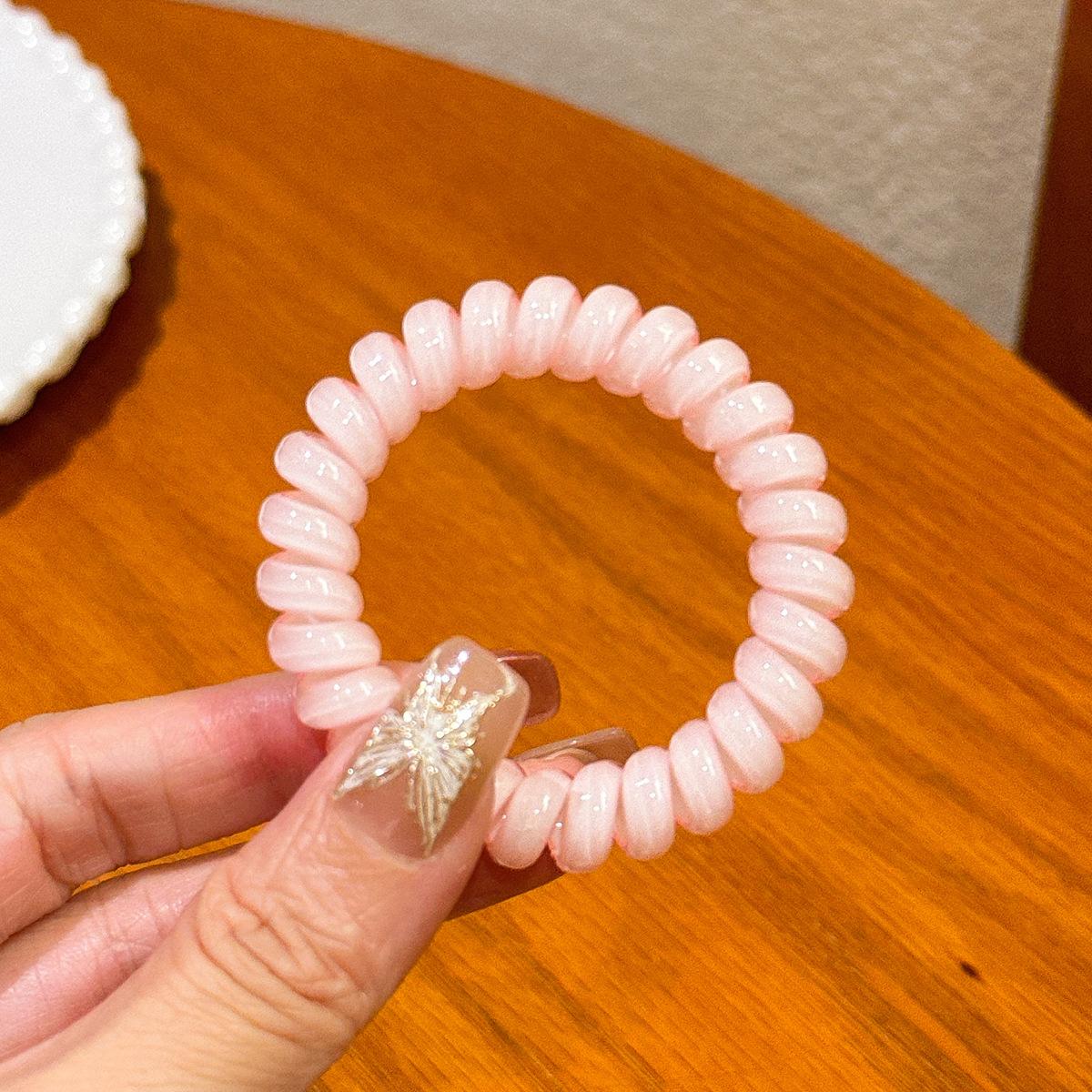 Candy-colored Telephone Cord Hairpin for Women with High Elasticity and Durability for Tying Hair. No Trace on The Head. Simple Design. 4pcs светло-розовый
Candy-colored Telephone Cord Hairpin for Women with High Elasticity and Durability for Tying Hair. No Trace on The Head. Simple Design. 4pcs светло-розовый
