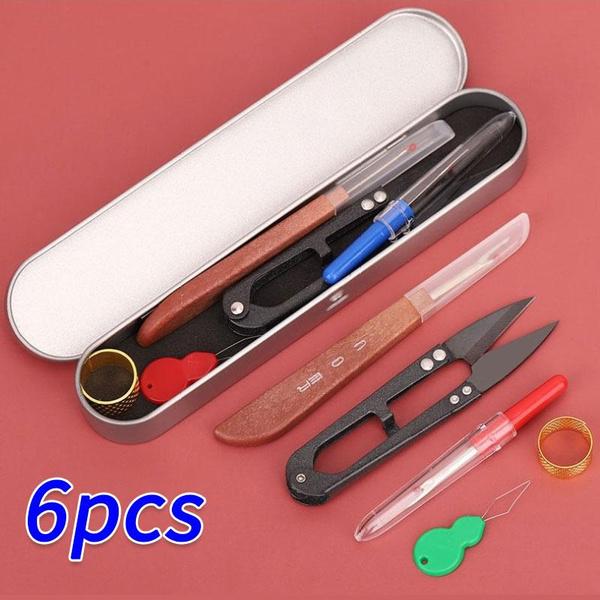 6Pcs Sewing Seam Ripper Kit Stitch Embroidery Thread Remover Yarn Cutter Scissors and Tweezers for Crafting Stitching Needlework
6Pcs Sewing Seam Ripper Kit Stitch Embroidery Thread Remover Yarn Cutter Scissors and Tweezers for Crafting Stitching Needlework