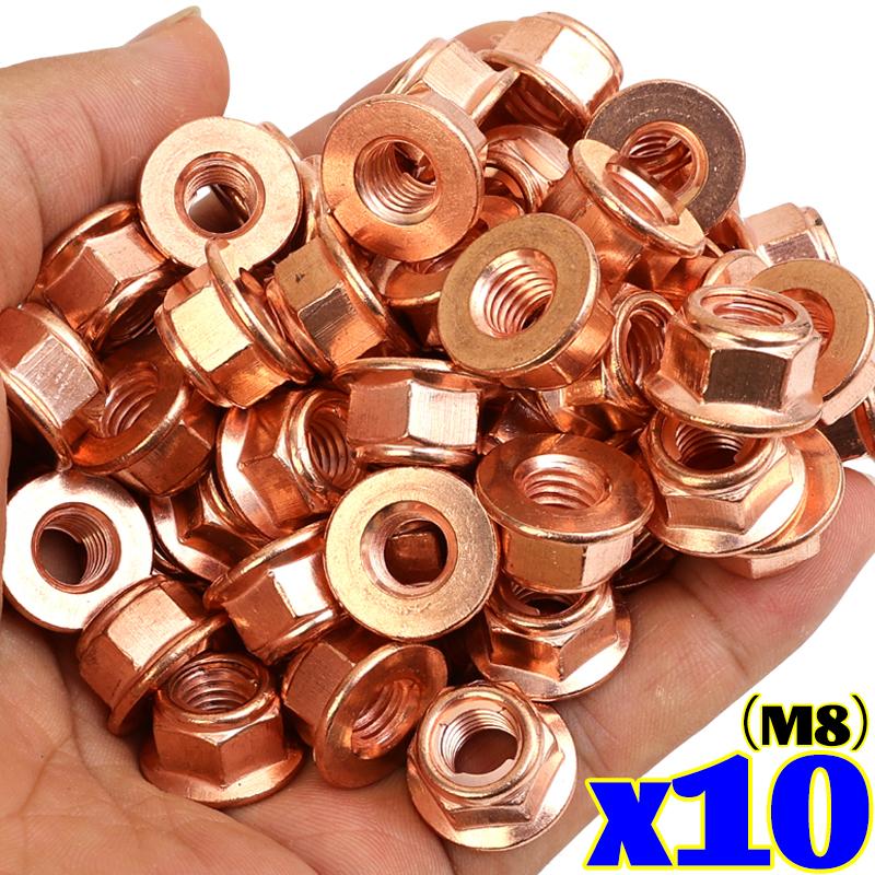 M8 Copper Plated Exhaust Manifold Nut Hex Flange Fastener Carbon Steel for BMW 3 Series E30 Engine Turbo Stud Pipe Repair Kit
M8 Copper Plated Exhaust Manifold Nut Hex Flange Fastener Carbon Steel for BMW 3 Series E30 Engine Turbo Stud Pipe Repair Kit
