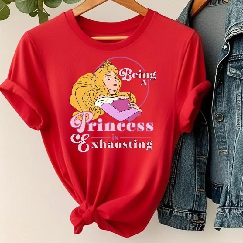 Authorization Sleeping Beauty Princess Print Short Sleeved Shirt Lying Down Summer New Girls Round Neck Tshirt S
Authorization Sleeping Beauty Princess Print Short Sleeved Shirt Lying Down Summer New Girls Round Neck Tshirt S