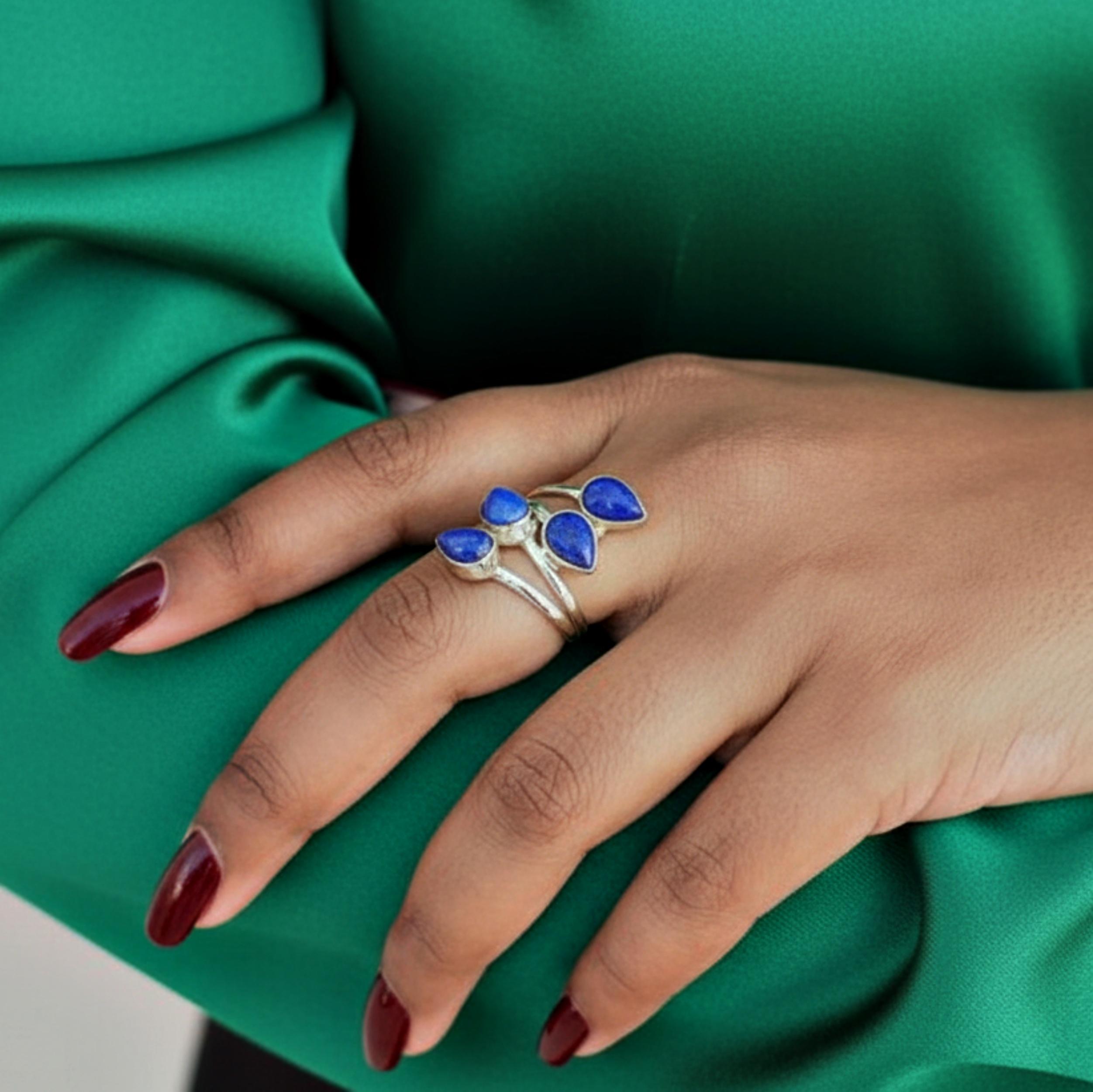 Blue Lapis Lazuli Multi Stone Statement Ring, 925 Sterling Silver, Pear Cut Lapis Ring, Handmade Jewelry for Women 12 серебряный
Blue Lapis Lazuli Multi Stone Statement Ring, 925 Sterling Silver, Pear Cut Lapis Ring, Handmade Jewelry for Women 12 серебряный