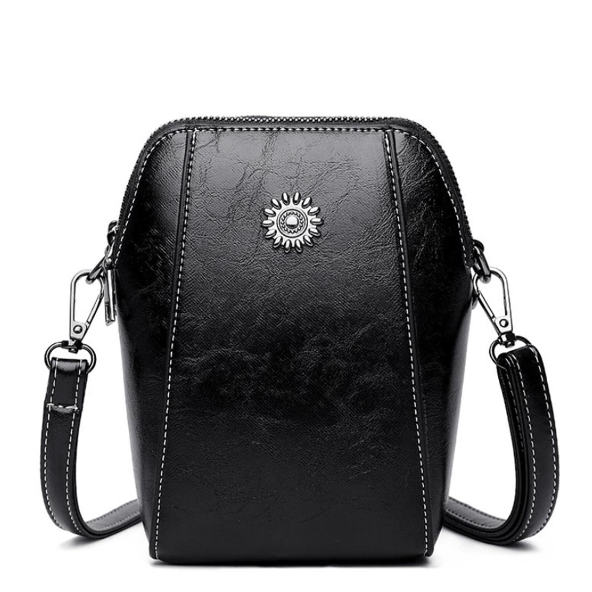 Ladies fashiable soft leather single-shoulder bag, trendy vertical design crossbody bag, portable phe storage bag чёрный
Ladies fashiable soft leather single-shoulder bag, trendy vertical design crossbody bag, portable phe storage bag чёрный