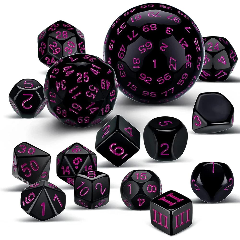 15 шт./набір багатогранних кубиків D3-D100 сферична RPG Complete DND Opaque Black 100 сторін кубиків Рольова настільна партійна настільна гра фіолетовий
15 шт./набір багатогранних кубиків D3-D100 сферична RPG Complete DND Opaque Black 100 сторін кубиків Рольова настільна партійна настільна гра фіолетовий