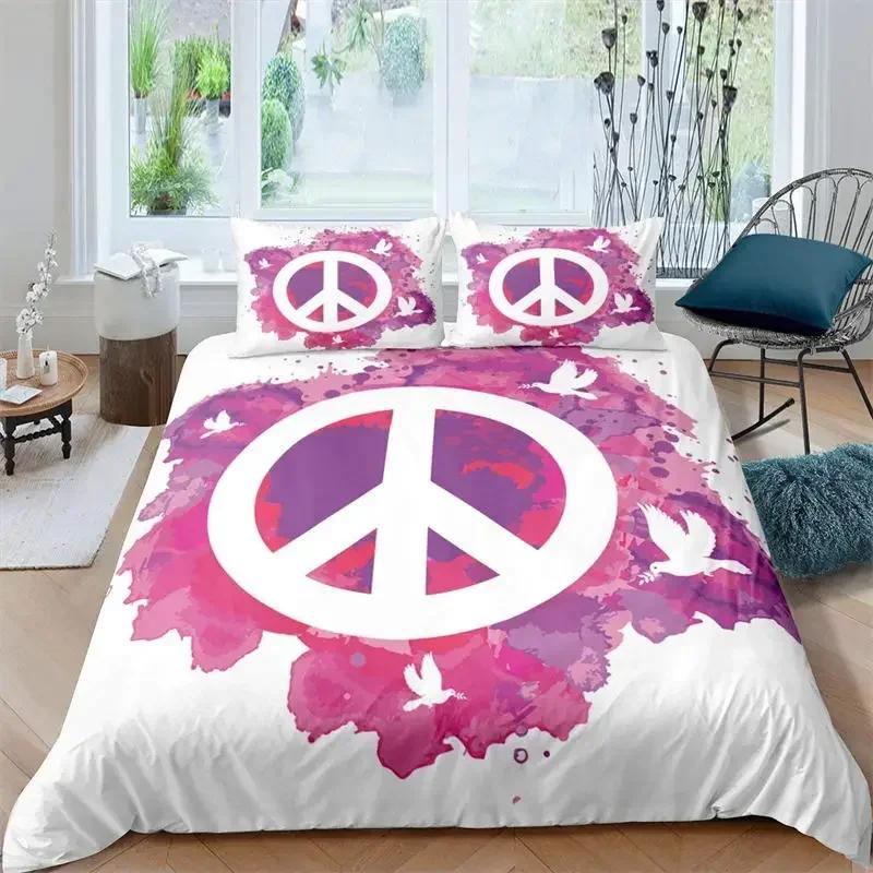3D Hippie Peace Symbol Colorful Pattern Chic Exotic Flower Comfortable Duvet Cover Pillowcase Bedding Set Children Home Textile 70x133cm 2pcs
3D Hippie Peace Symbol Colorful Pattern Chic Exotic Flower Comfortable Duvet Cover Pillowcase Bedding Set Children Home Textile 70x133cm 2pcs