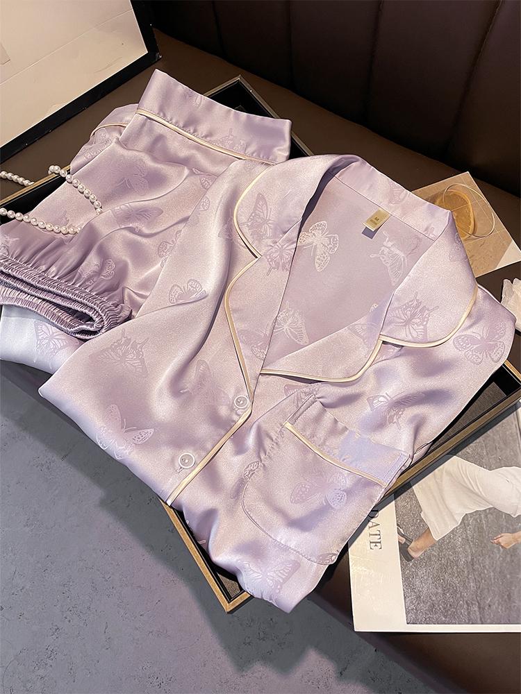 Women s Silk Pajama Set - Long Sleeve, Cartoon Butterfly Design for Spring, Summer, Autumn M фіолетовий
Women s Silk Pajama Set - Long Sleeve, Cartoon Butterfly Design for Spring, Summer, Autumn M фіолетовий