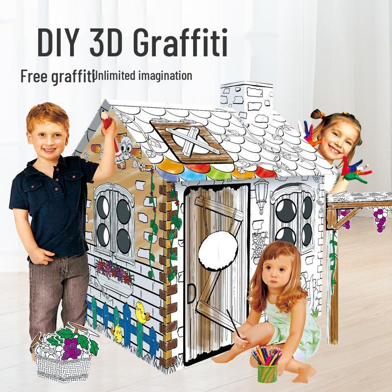3D Cardboard Playhouse for Kids - DIY Painting & Educational Toy for Early Learning & Creativity Development
3D Cardboard Playhouse for Kids - DIY Painting & Educational Toy for Early Learning & Creativity Development