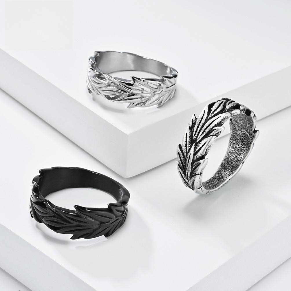 Retro Neutral Style Hemp Leaf Titanium Steel Ring Niche Personality Wheat Ear Pattern Stainless Steel 13#
Retro Neutral Style Hemp Leaf Titanium Steel Ring Niche Personality Wheat Ear Pattern Stainless Steel 13#