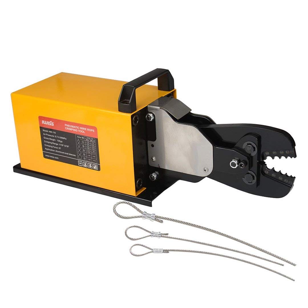 IWISS Air Crimping Machine Tabletop Wire Rope Aluminum Sleeve Crimping Machine AM-116 жовтий
IWISS Air Crimping Machine Tabletop Wire Rope Aluminum Sleeve Crimping Machine AM-116 жовтий