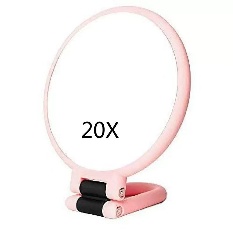 Handheld double-sided makeup mirror, 20x magnification, 360 ° rotating handle, foldable and portable for travel. рожевий
Handheld double-sided makeup mirror, 20x magnification, 360 ° rotating handle, foldable and portable for travel. рожевий