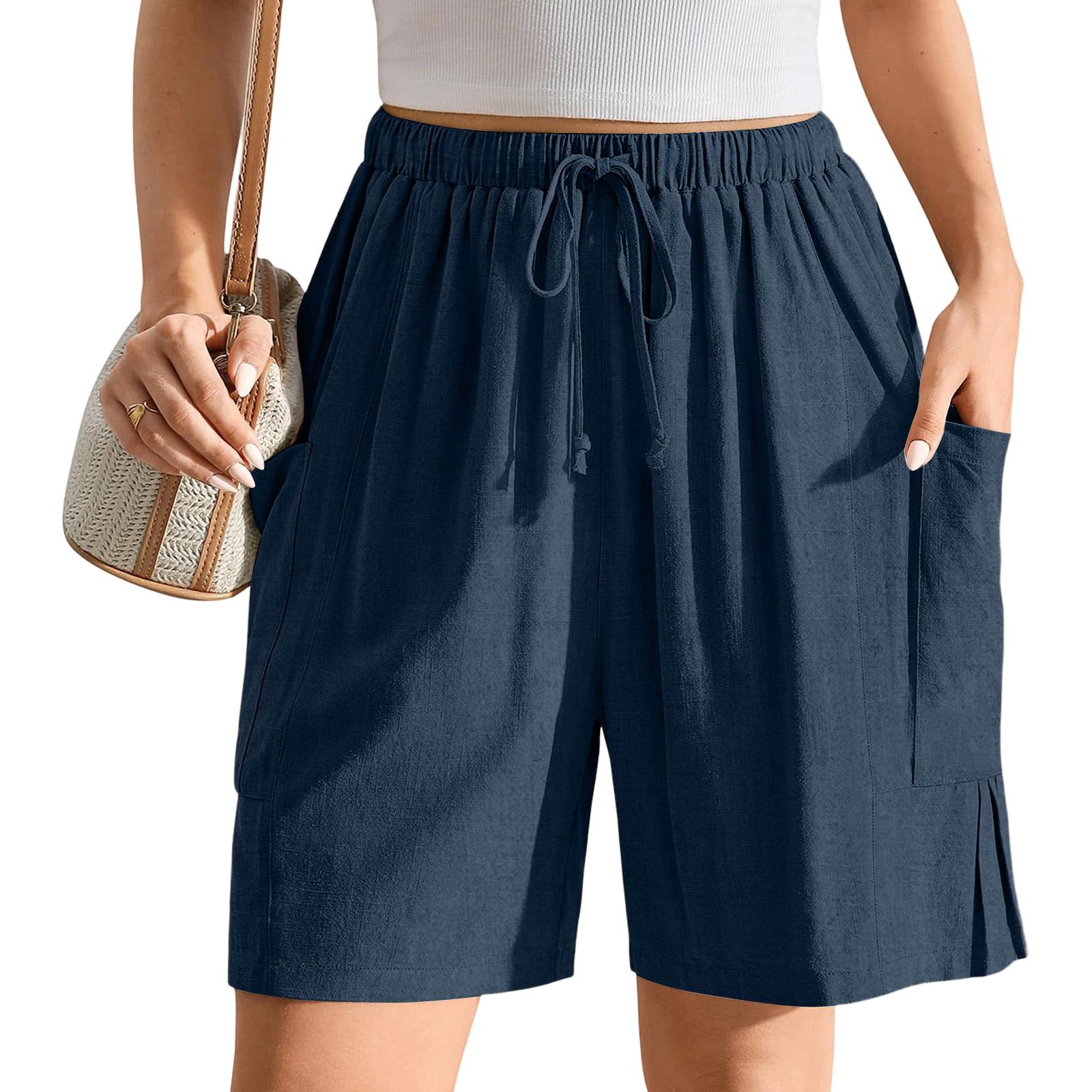 Women’s Loose Fit Drawstring Waist Shorts with Side Pockets and Pleated for Everyday Wear and Comfort XXL Темно-синій
Women’s Loose Fit Drawstring Waist Shorts with Side Pockets and Pleated for Everyday Wear and Comfort XXL Темно-синій
