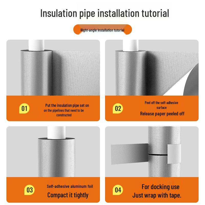 Aluminum Elastomeric Foam Insulation Sleeve: Anti-freeze, Sun Protection, Sound Insulation for Indoor/Outdoor Water Pipes. ID 22*20mm
Aluminum Elastomeric Foam Insulation Sleeve: Anti-freeze, Sun Protection, Sound Insulation for Indoor/Outdoor Water Pipes. ID 22*20mm