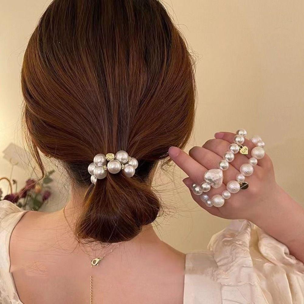 Korean Style Pearl Hair Rope Hair Tie Rubber Band Stretch Elastic Beaded Ponytail Holders Girls
Korean Style Pearl Hair Rope Hair Tie Rubber Band Stretch Elastic Beaded Ponytail Holders Girls