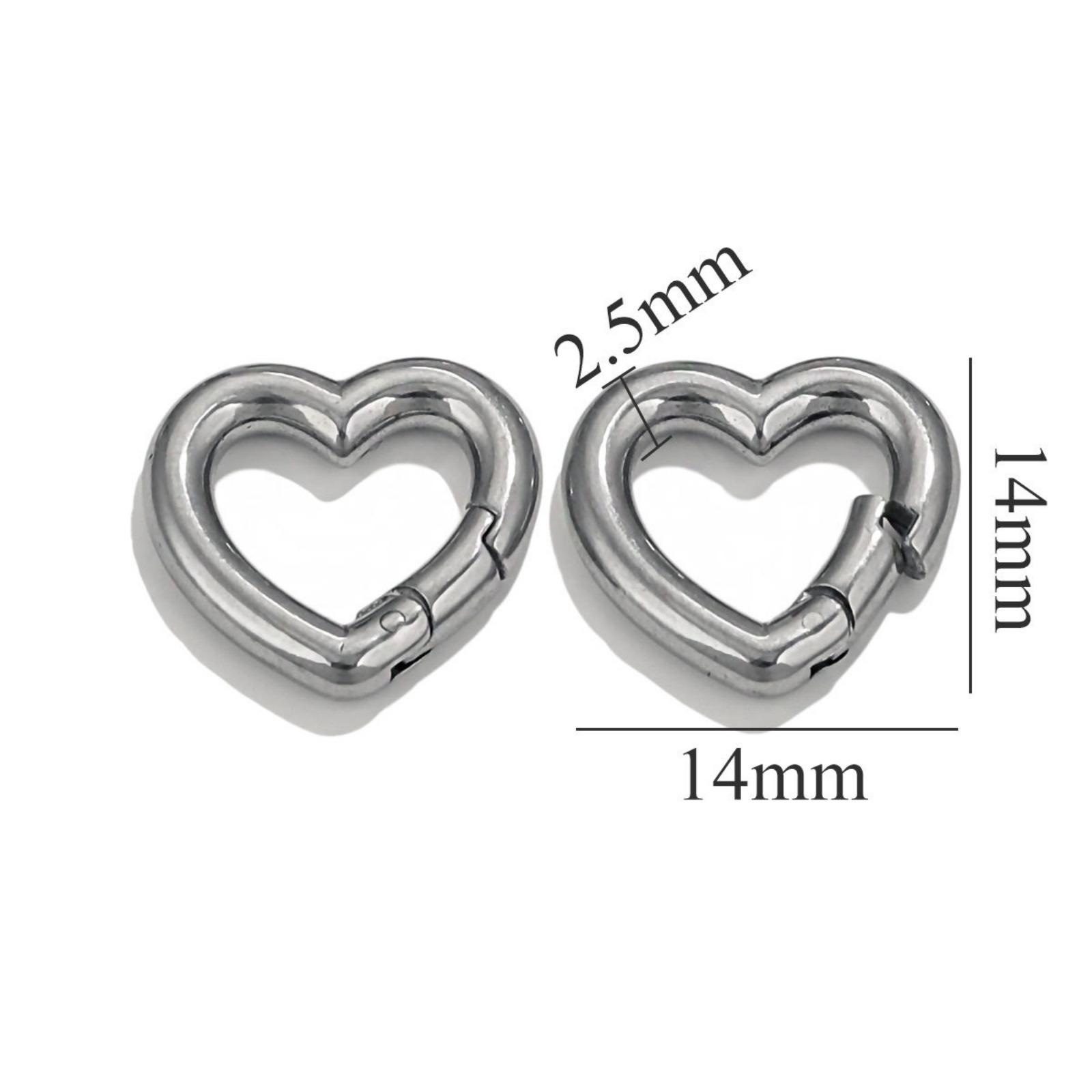 304 Stainless Steel Bolt Spring Ring Clasps Polished Heart Circular Connector DIY Necklace Jewelry Making Lobster Buckle, 1Piece
304 Stainless Steel Bolt Spring Ring Clasps Polished Heart Circular Connector DIY Necklace Jewelry Making Lobster Buckle, 1Piece