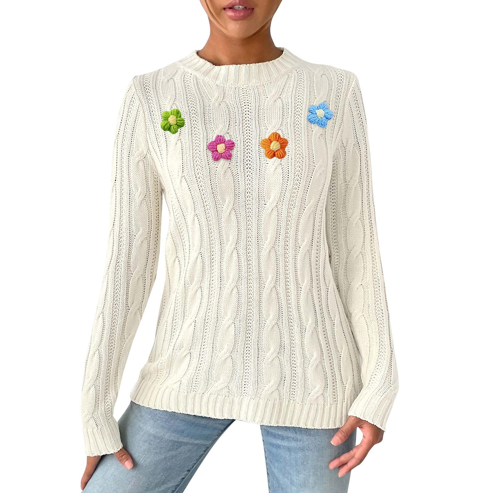 Женский осенне-зимний свитер с круглым вырезом и ручным крючком, вязаный машинной вязкой XL белый
Женский осенне-зимний свитер с круглым вырезом и ручным крючком, вязаный машинной вязкой XL белый