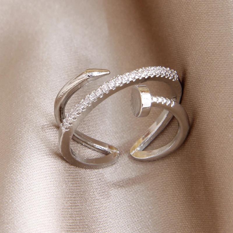 Fashion Fashion Design Zircon Nail Ring Elegant Women s Opening Adjustable Daily Work Accessories rings for women
Fashion Fashion Design Zircon Nail Ring Elegant Women s Opening Adjustable Daily Work Accessories rings for women