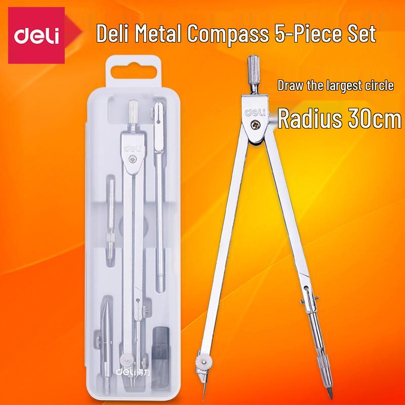 Deli 8604 Engineering Student Compass Set: Metal Texture Drafting and Design Ruler Tool Metal Color
Deli 8604 Engineering Student Compass Set: Metal Texture Drafting and Design Ruler Tool Metal Color