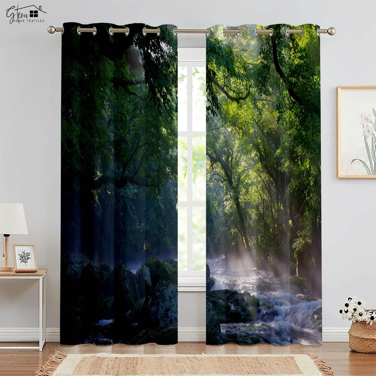 Nature Forest Scenery 3D Printing Drapes Green Pastoral Sunshine Natural Aerobic BB Hotel Bed Room Living Area Drapes W50xH130(CM)x2PCS&Rod pocket
Nature Forest Scenery 3D Printing Drapes Green Pastoral Sunshine Natural Aerobic BB Hotel Bed Room Living Area Drapes W50xH130(CM)x2PCS&Rod pocket
