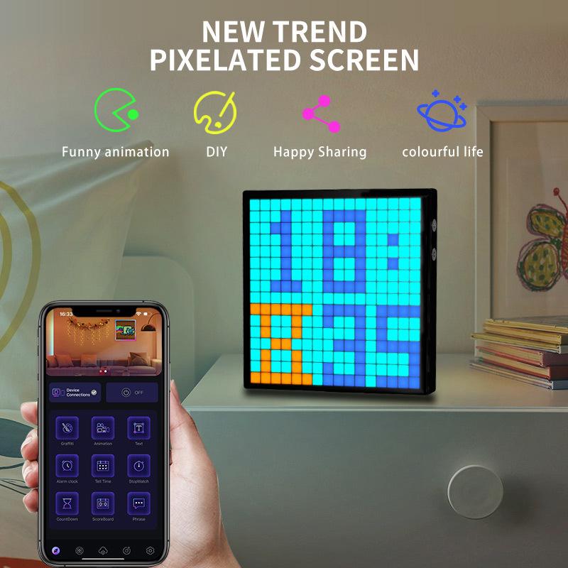 ID16 IDM Art Cyberpunk Style Cartoon Screen Fun Time Manager Dynamic Alarm Clock Desktop Pixel Screen Display Type A
ID16 IDM Art Cyberpunk Style Cartoon Screen Fun Time Manager Dynamic Alarm Clock Desktop Pixel Screen Display Type A