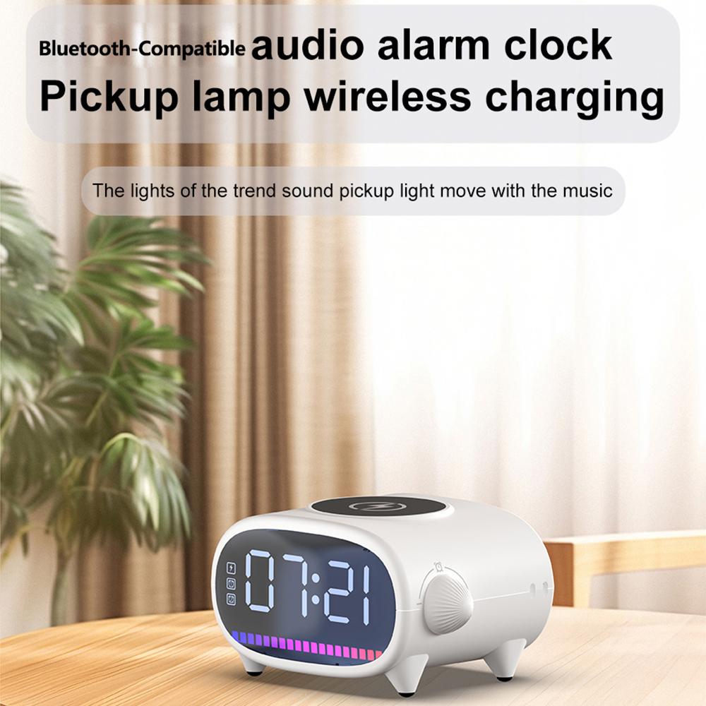 H39 Multifunction Alarm Clock TWS Bluetooth-Compatible Speaker 15W Wireless Charger with Ambient Light White
H39 Multifunction Alarm Clock TWS Bluetooth-Compatible Speaker 15W Wireless Charger with Ambient Light White